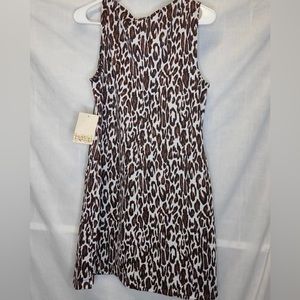 BEBOP Leopard Print Scoop Neck Sleeveless dress Pockets